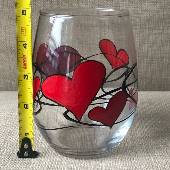 Hand Painted Glass. Hearts. Amanda Lee - Picture 8 of 9